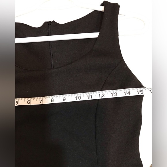 XXS🌹Polka Dots Vegan Leather Mini Black Dress - Picture 6 of 8